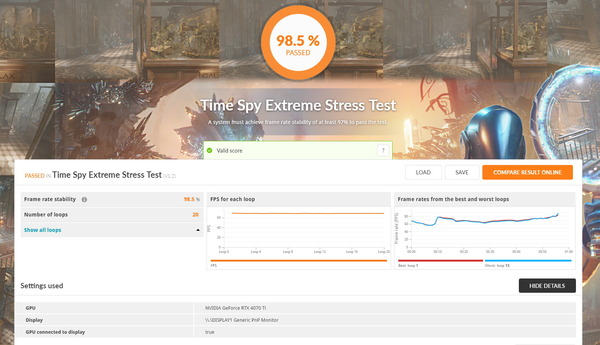 PNY GeForce RTX 4070 Ti 12GB XLR8_Stress_TS