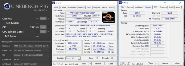 ASRock X399 Phantom Gaming 6_OC Test_Cinebench