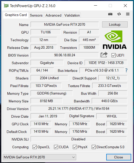 GIGABYTE GeForce RTX 2070 MINI ITX 8G_GPU-Z (1)
