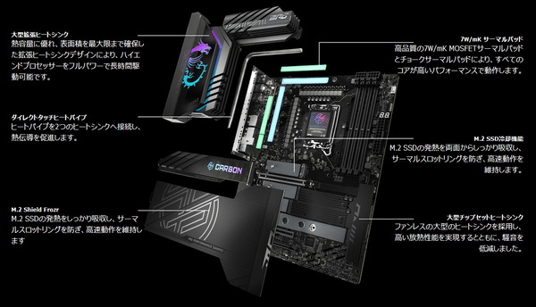 MSI MPG Z890 CARBON WIFI_Cooler