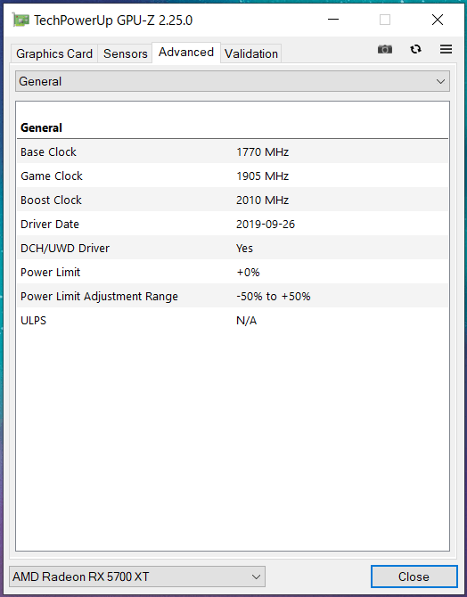 SAPPHIRE NITRO+ Radeon RX 5700 XT_perf_GPU-Z (2)