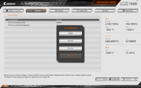 GIGABYTE X870I AORUS PRO ICE_BIOS_OC_11