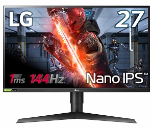 LG 27GL850-B (27インチ/WQHD/IPS/G-Sync CP/144Hz)