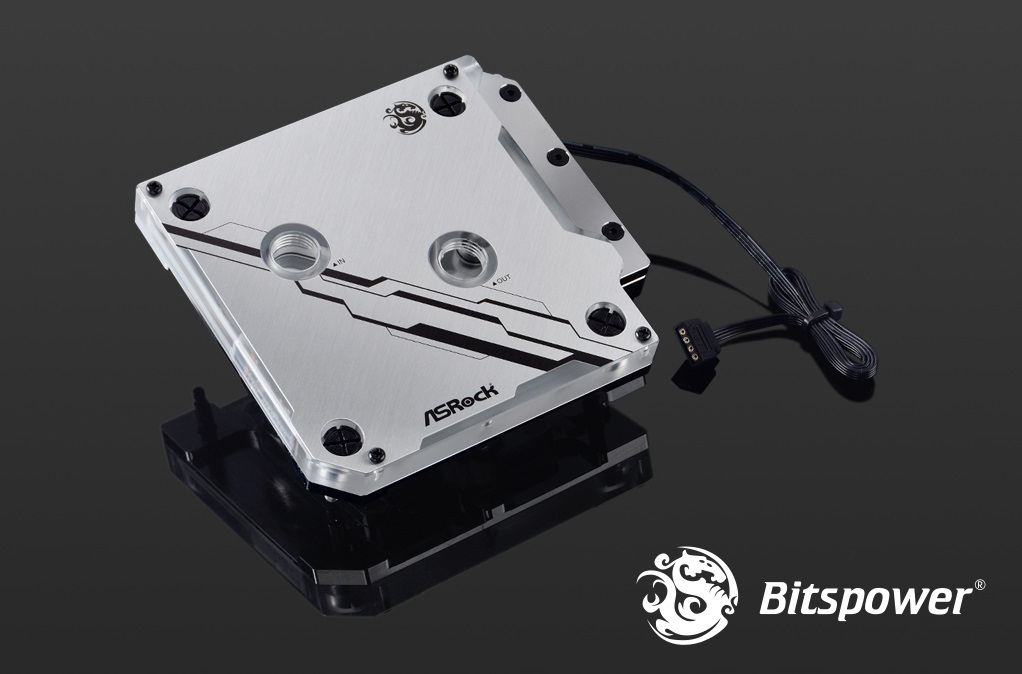 Bitspower MonoBlock ASRX299EI RGB-Nickel (4)